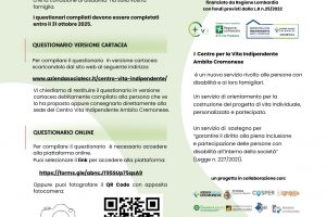 Questionario di rilevazione: “L’impatto della disabilità sul sistema familiare: tra presente e futuro”